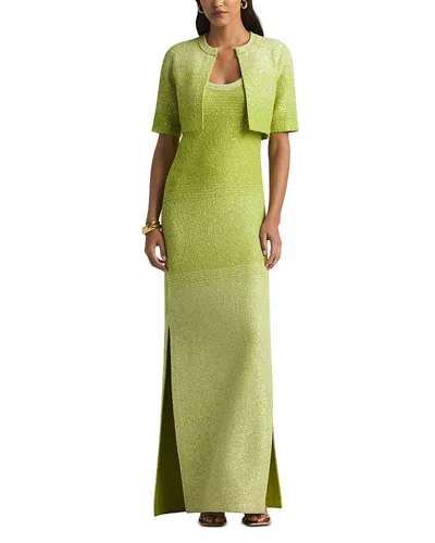 ST JOHN DEGRADE STRIPE SEQUIN KNIT JACKET