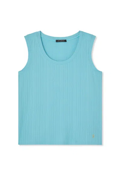 ST JOHN JERSEY KNIT MOCK NECK TOP