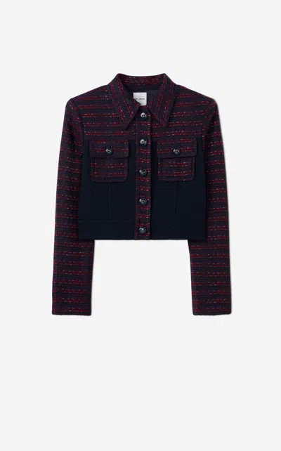 ST JOHN MIXED MEDIA TWEED KNIT JACKET