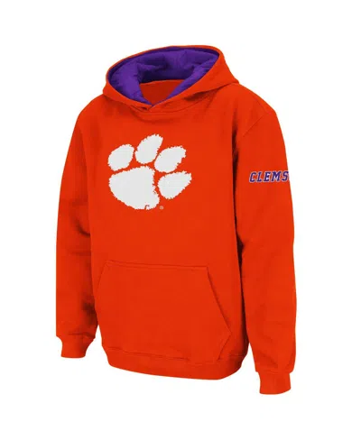 STADIUM ATHLETIC BIG BOYS CLEMSON TIGERS BIG LOGO PULLOVER HOODIE