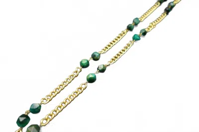 STANDAWT WOMEN'S EMERALD SUNGLASSES CHAIN IN GREEN