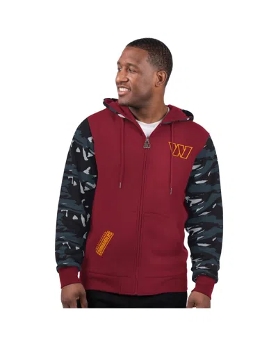 STARTER MEN'S BURGUNDY WASHINGTON COMMANDERS THURSDAY NIGHT GRIDIRON FULL-ZIP HOODIE