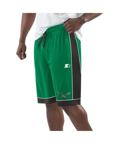 STARTER MEN'S GREEN PHILADELPHIA EAGLES VINTAGE LOGO FAN FAVORITE SHORTS