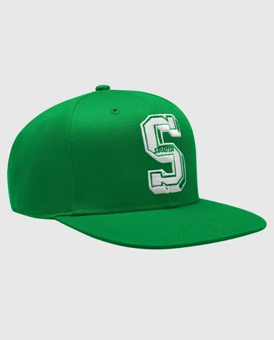 STARTER MEN'S HORIZON FLAT BRIM SNAPBACK IN GREEN