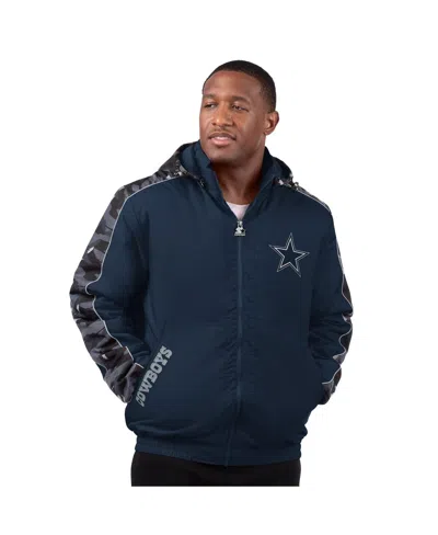 STARTER MEN'S NAVY DALLAS COWBOYS THURSDAY NIGHT GRIDIRON FULL-ZIP JACKET