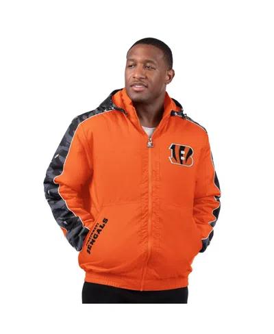 STARTER MEN'S ORANGE CINCINNATI BENGALS THURSDAY NIGHT GRIDIRON FULL-ZIP JACKET