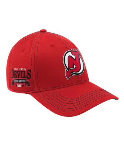 STARTER MEN'SÂ RED NEW JERSEY DEVILS SPHERE II CURVED STARFIT ADJUSTABLE HAT