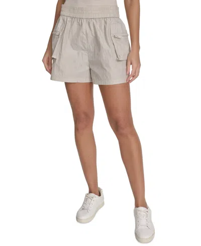 STARTER WOMEN'S NYLON ZIP-POCKET PULL-ON CARGO SHORTS