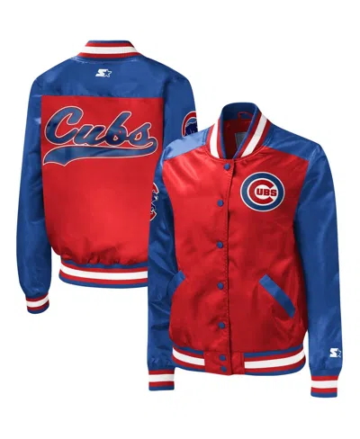 STARTER WOMEN'S STARTER RED CHICAGO CUBS THE LEGEND FULL-SNAP JACKET