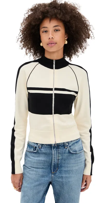 STATE & LAKE TRACK JACKET WHITE/BLACK