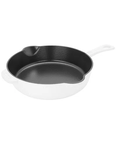 STAUB STAUB CAST IRON 8.5IN WHITE TRADITIONAL DEEP SKILLET