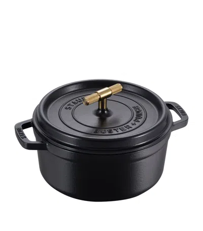 STAUB X BUSTER + PUNCH COCOTTE WITH BRASS KNOB