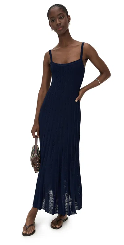 STAUD ELLEN DRESS NAVY