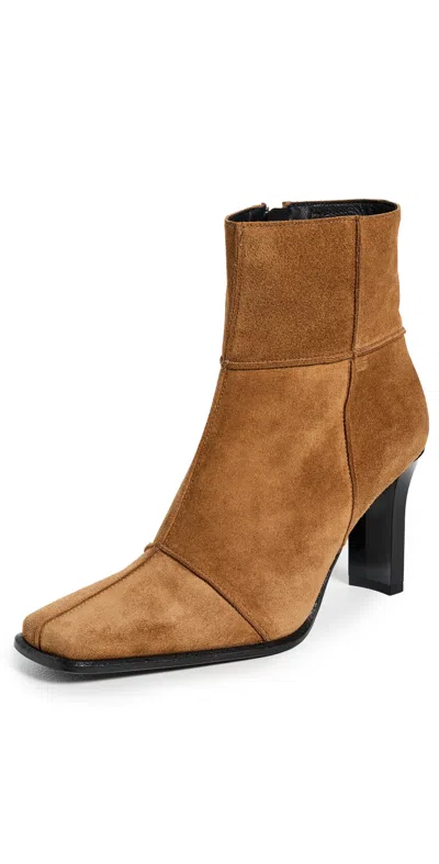 STAUD HENDRIX ANKLE BOOTS TAN