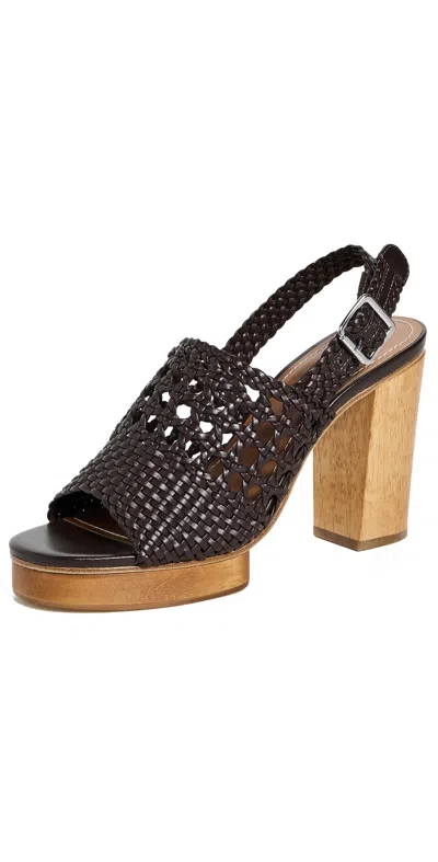 STAUD MARTINA PLATFORM SANDALS ESPRESSO