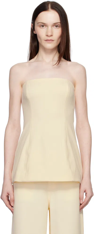 STAUD OFF-WHITE SILVIA TUBE TOP