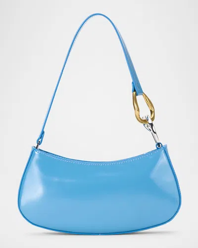 STAUD OLLIE CHAIN-LINK LEATHER SHOULDER BAG