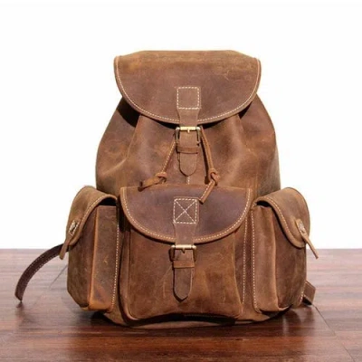 STEEL HORSE LEATHER STEEL HORSE LEATHER THE ASMUND BACKPACK | GENUINE LEATHER RUCKSACK