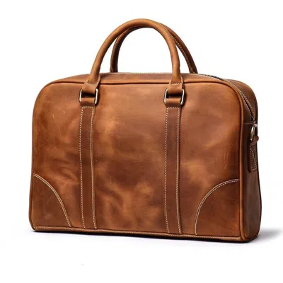 STEEL HORSE LEATHER STEEL HORSE LEATHER THE BJORN LEATHER LAPTOP BAG | VINTAGE LEATHER BRIEFCASE