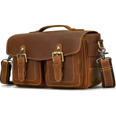 STEEL HORSE LEATHER STEEL HORSE LEATHER THE FAUST LEATHER CAMERA BAG | CROSSBODY VINTAGE CAMERA MESSENGER BAG