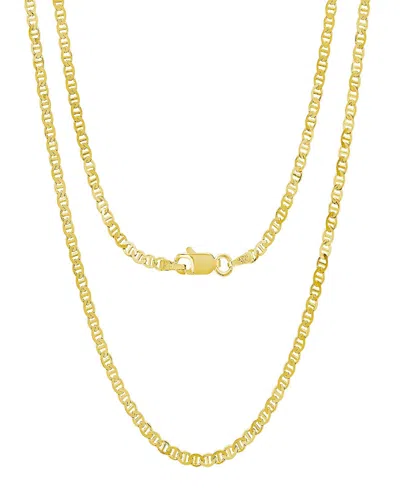 STEELTIME UNISEX 14K GOLD PLATED MARINER SUPERFLAT NECKLACE