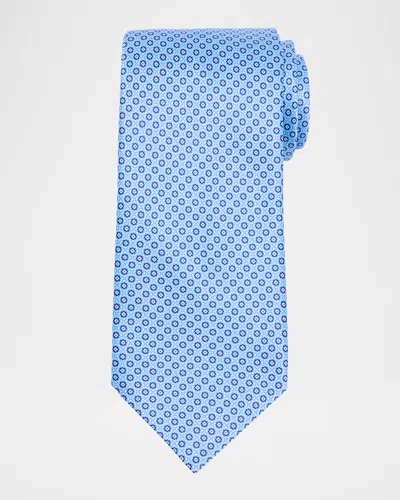 STEFANO RICCI MEN'S MICRO-GEOMETRIC JACQUARD SILK TIE