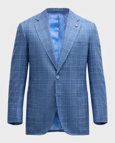 STEFANO RICCI MEN'S PLAID TWO-BUTTON SPORT COAT