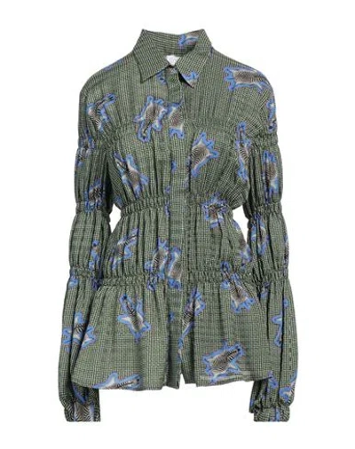 STELLA JEAN STELLA JEAN WOMAN SHIRT GREEN SIZE 8 VISCOSE