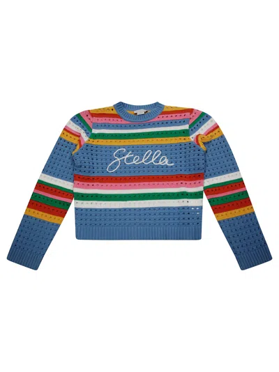 STELLA MC CARTNEY JUNIOR STELLA MC CARTNEY JUNIOR MAGLIA ML CROCHET RIGHE COLOR