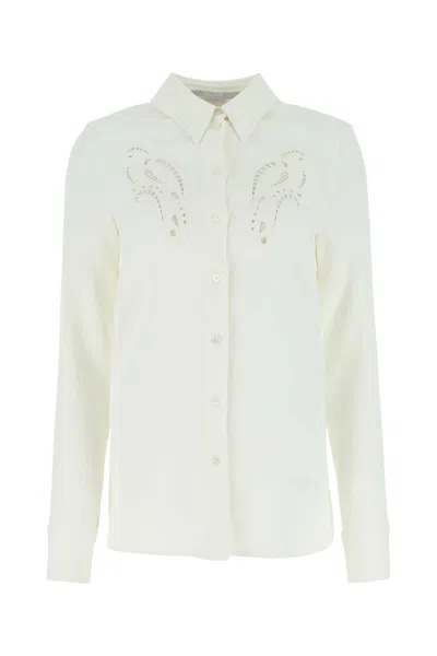 STELLA MCCARTNEY STELLA MC CARTNEY IVORY STRETCH VISCOSE SHIRT