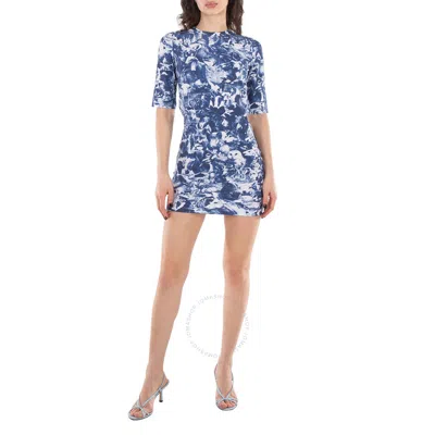 STELLA MCCARTNEY STELLA MCCARTNEY ANIMAL FOREST-PRINT CREW-NECK MINIDRESS