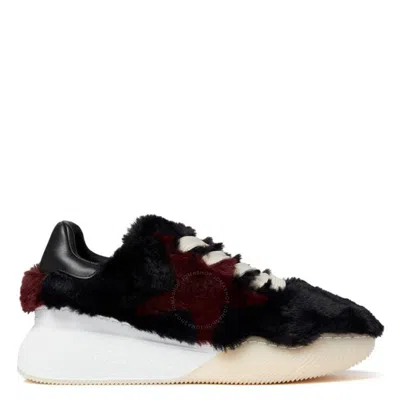 STELLA MCCARTNEY STELLA MCCARTNEY BLACK LOOP SHAGGY FAUX-FUR SNEAKERS