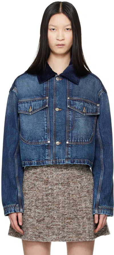 STELLA MCCARTNEY BLUE COLLAR DENIM JACKET
