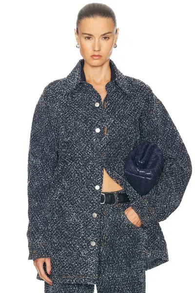 STELLA MCCARTNEY BOUCLE DENIM OVERSHIRT