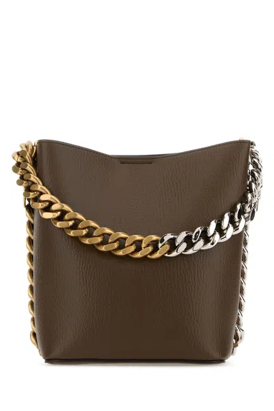 STELLA MCCARTNEY BROWN ALTER MAT FRAYME BUCKET BAG