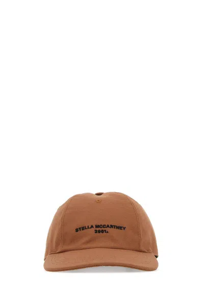 STELLA MCCARTNEY CARAMEL COTTON BLEND BASEBALL CAP