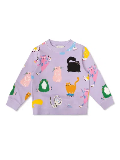 STELLA MCCARTNEY CATS-PRINT SWEATSHIRT