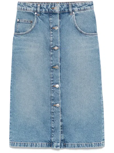 STELLA MCCARTNEY CHAIN-POCKET DENIM SKIRT