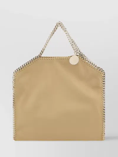 STELLA MCCARTNEY CHAIN TRIM FAUX LEATHER SHOULDER BAG