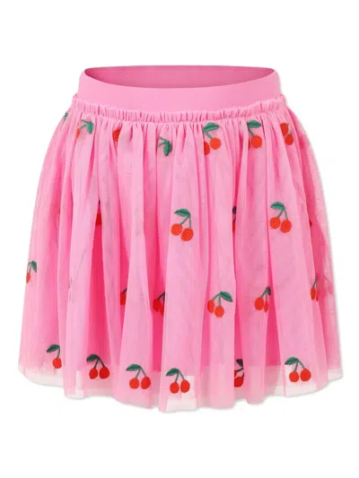 STELLA MCCARTNEY CHERRY-EMBROIDERED SKIRT