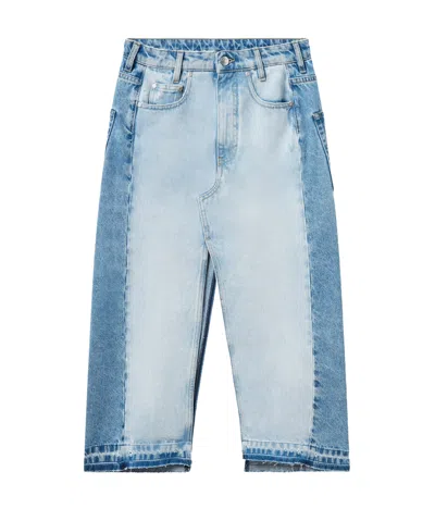 STELLA MCCARTNEY STELLA MCCARTNEY CONTRAST PANEL DENIM SKIRT