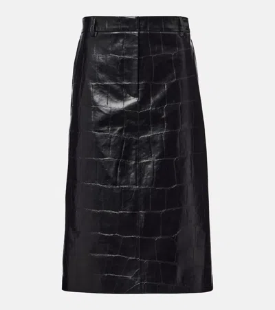 STELLA MCCARTNEY CROCO PENCIL SKIRT