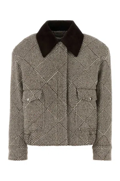 STELLA MCCARTNEY EMBROIDERED TWEED OVERSIZE BOMBER JACKET