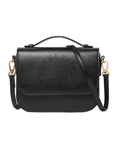 STELLA MCCARTNEY STELLA MCCARTNEY LOGO PERFORATED FOLDOVER TOP CROSSBODY BAG