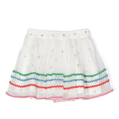 STELLA MCCARTNEY STELLA MCCARTNEY GIRLS HEART PRINT TULLE MINI SKIRT