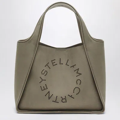 STELLA MCCARTNEY STELLA MCCARTNEY KHAKI-COLOURED MEDIUM STELLA LOGO BAG