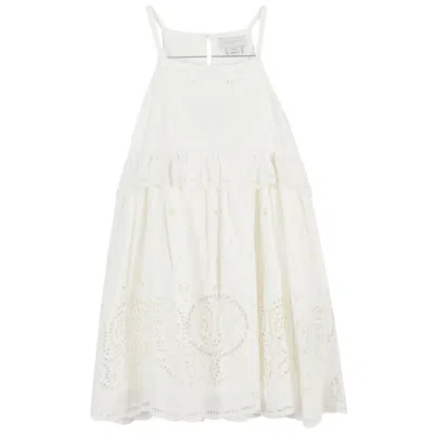 STELLA MCCARTNEY STELLA MCCARTNEY KIDS BRODERIE-ANGLAISE RUFFLED COTTON DRESS