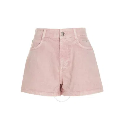 STELLA MCCARTNEY STELLA MCCARTNEY LADIES EMBROIDERED-LOGO MID-RISE SHORTS