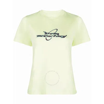 STELLA MCCARTNEY STELLA MCCARTNEY LADIES YELLOW LOGO-PRINT SHORT-SLEEVE T-SHIRT