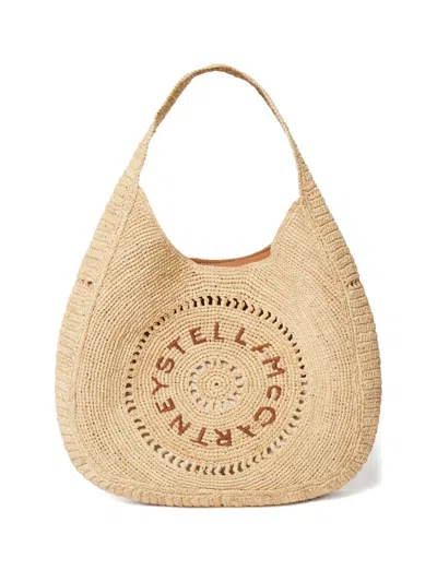 STELLA MCCARTNEY LOGO-EMBROIDERED TOTE BAG
